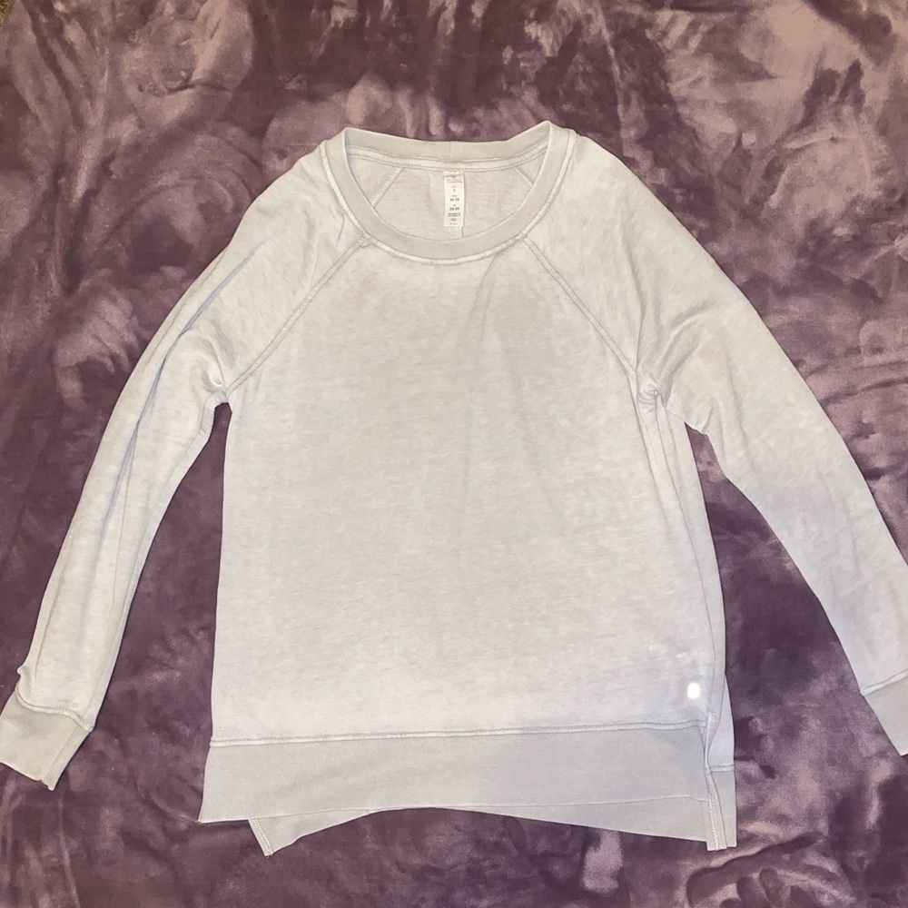 Balance Collection Heather Gray/Very Light Soft Blue Top.